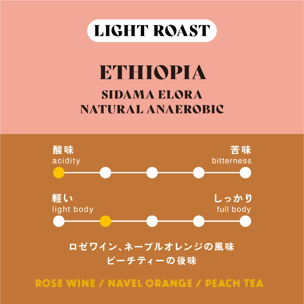【浅煎り】エチオピア∕ Sidama Elora Natural Anaerobic