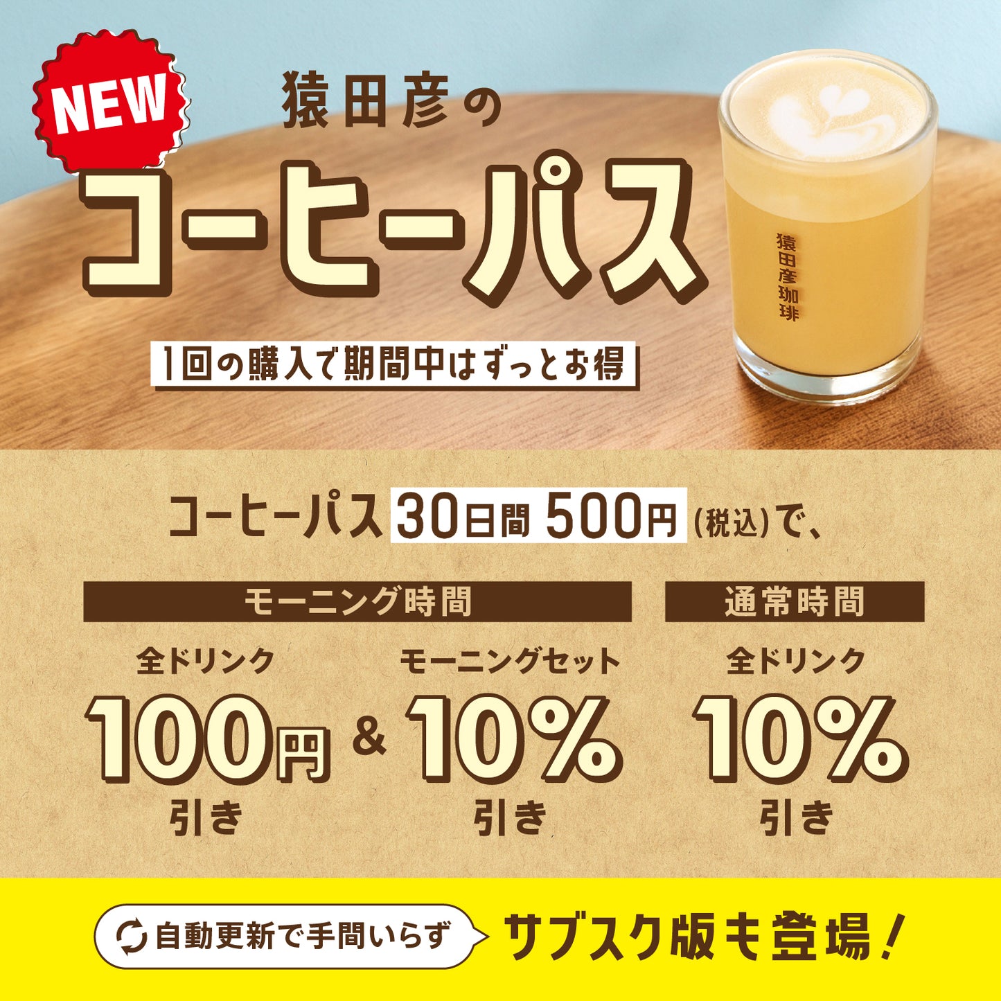 【サブスク版】猿田彦のコーヒーパス