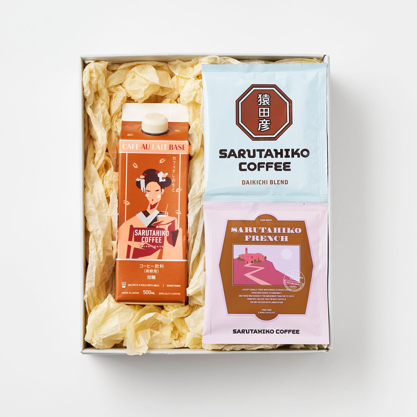 【受け取り手が味わいを選べる】カフェオレのもと&ドリップバッグギフト