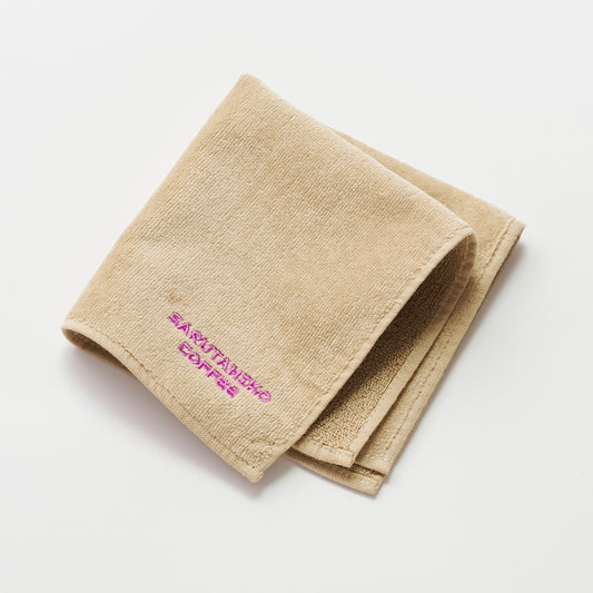 珈琲で染めたハンドタオル（パープル）